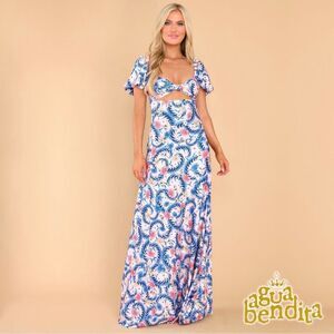 Agua Bendita **NWT** Clare Maxi Dress in Ross Multicolor